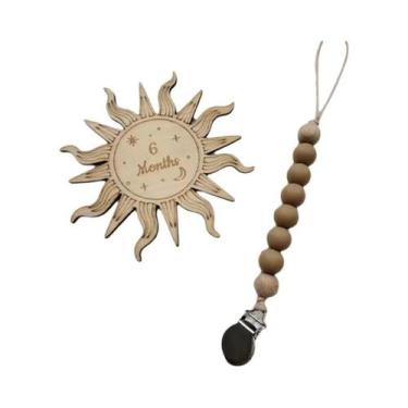 Imagem de Clipe De Chupeta De Silicone Cor Madeira Para Bebê, Mordedor Infantil,