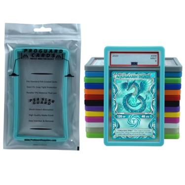Imagem de ProGuard Cards Protetor de laje PSA para cartões padrão PSA | TPU forte, ajuste exato, proteção firme | absorção de choque | acabamento fosco protetor de placa PSA (turquesa)