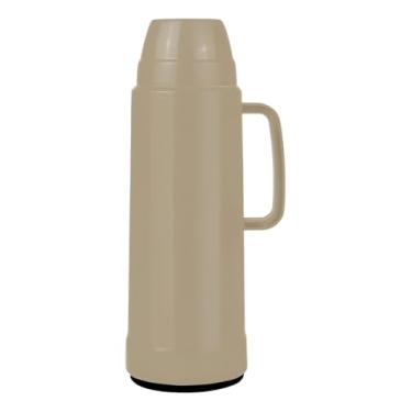 Imagem de Garrafa Térmica Resistente 1 Litro Com Tampa Café Chá Água (Bege)
