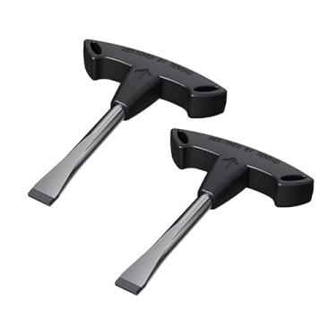 Imagem de 2 peças de chave de fenda de cabeça chata com cabo T, ferramenta de montagem de chaves de fenda de cabeça chata com alça T para parafuso ranhurado usado em placa de liberação rápida ou tripé de câmera