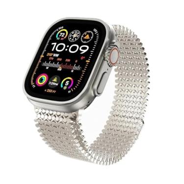 Imagem de TIOYW Pulseira para Apple Watch Ultra 2 1 de 49 mm, 46 mm, 45 mm, 44 mm, 40 mm, 41 mm e 42 mm, para IWatch Series 10, 9, 8, 7, 6, 5 e 4 , Pulseiras de relógio Correa (Starlight, 38/40/41 mm)