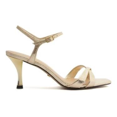 Imagem de Sandália Couro Salto Médio Bico Quadrado Lançamento Arezzo Tamanho:37;Cor:-Feminino