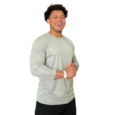 Imagem de Camiseta Masculina Proteção UV50+ Blusa Manga Longa Dry Segunda Pele -