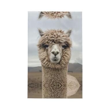 Imagem de XLLingL I Love Alpacas Print Waffle Toalhas de cozinha, panos de prato de microfibra, para decoração e limpeza de cozinha - 1 peça