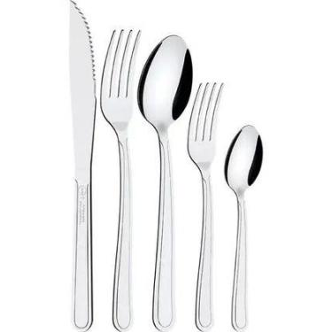 Imagem de Faqueiro Búzios Tramontina Aço Inox Faca Churrasco 60 Peças