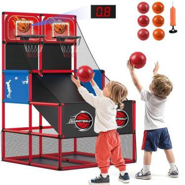 Imagem de Conjunto de jogos de basquete duplo para crianças M SANMERSEN com plac