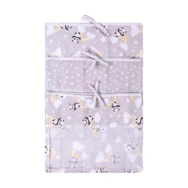 Imagem de Saquinho Maternidade para Bebê 30 cm x 36 cm - BUBLIM, Panda Cinza