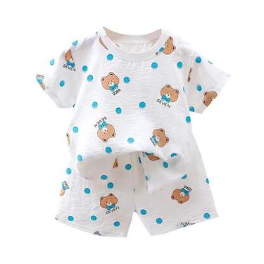 Imagem de Conjunto Infantil De 2 Peças Respirável Com Camiseta De Manga Curta E 