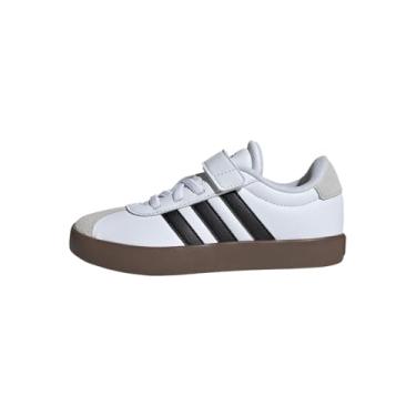 Imagem de adidas Tênis esportivo infantil de skate VL Court 3.0, Calçado Branco/Core Black/Grey One (Id9155), 21.0 cm