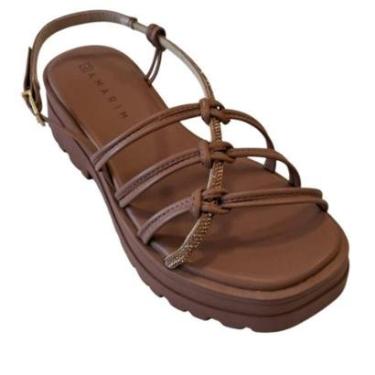 Imagem de Sandália F. Plataforma Tratorada Com Strass Ramarim 2538202-Feminino