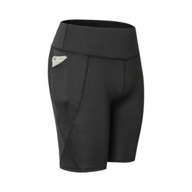 Imagem de Shorts De Compressão Femininos Azuis Para Academia E Yoga 2023, Shorts