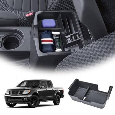 Imagem de EDBETOS Bandeja organizadora de console central compatível com Nissan Frontier 2005-2021 bandeja de inserção de apoio de braço caixa de armazenamento de plástico ABS acessórios interiores