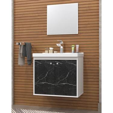 Imagem de Gabinete Banheiro Em Mdf com Pia Cuba - Bergamo - RIVERZZA, Preto