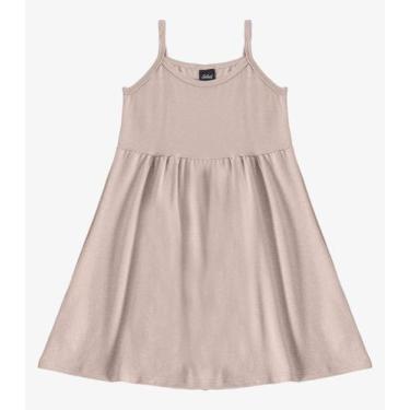 Imagem de Vestido Menina Infantil de Alças Select Marrom, 8, Marrom