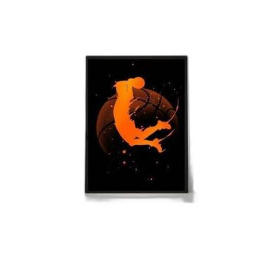 Imagem de Quadro Decorativo Basquete- Jogador E Bola 24X18Cm