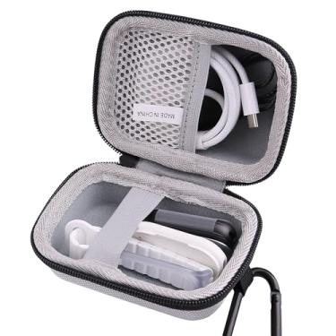 Imagem de JINMEI Estojo de armazenamento rígido de EVA compatível com gravador de voz PLAUD NotePin, gravador de voz digital AI caixa de armazenamento protetora (caixa cinza para notepin)