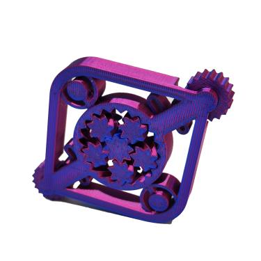 Imagem de Fidget Helicoidal com Click e Engrenagens Spinner Anti Estresse Relaxante 3D Bicolor