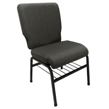 Imagem de 01 Cadeira Para Igrejas C/ Porta Biblía E Porta Cálice Cinza
