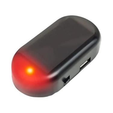 Imagem de Lâmpada De Alarme LED Solar Para Carro, Luz Falsa De Aviso Antifurto, 