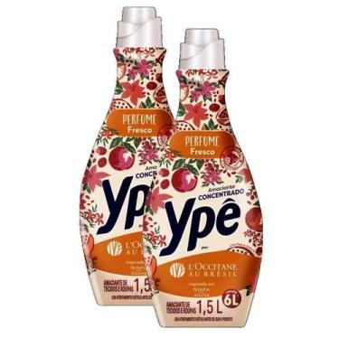 Imagem de 2 Amaciante Roupa Ypê Concentrado Ninfa Águas Frasco 1,5L