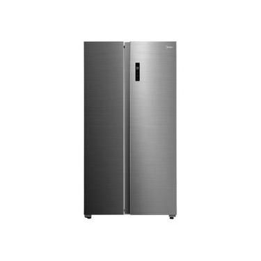 Imagem de Geladeira Side by Side 511L Inverter Cor Inox Conectada Midea
