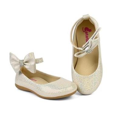 Imagem de Sapatilha Esportiva Infantil Menina Prata Festa Confortável Antiderrapante Mz Shoes-Feminino