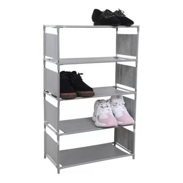 Imagem de Estante Multiuso 5 Prateleiras Sapateira Organizadora Brinquedos Tenis Roupas Objetos 10 Pares