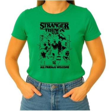 Imagem de Camiseta Camisa Adulto Feminina Masculina Algodão Série Stranger Thing