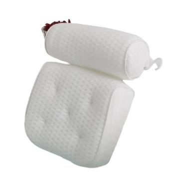 Imagem de Almofada Antiderrapante Para Banheira Com Suporte Para Pescoço, Cabeça