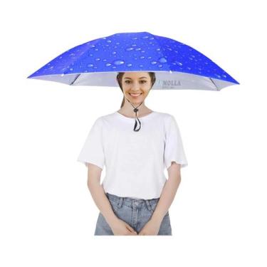 Imagem de Chapéu Guarda-Chuva Dobrável Impermeável Com Proteção UV, Boné De Pesc