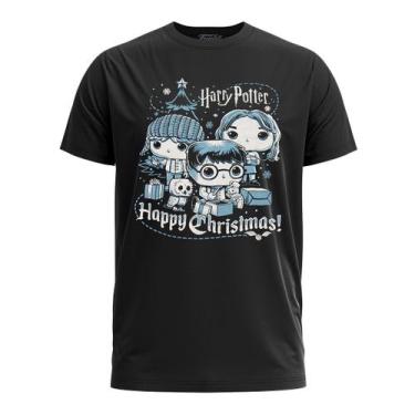 Imagem de Pop Tees Camiseta Harry Potter Ron Hermione E Harry Holiday - FUNKO