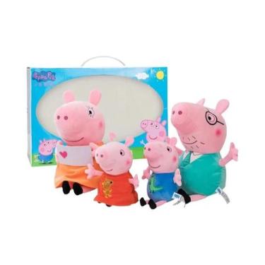 Imagem de Conjunto De Brinquedos De Pelúcia Peppa Pig 4 Peças Família George Din