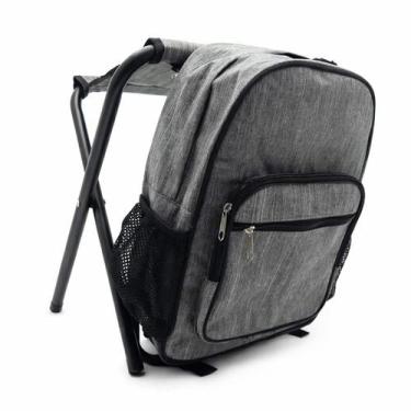 Imagem de Mochila Cooler 25 Litros Com Banco Dobrável Portátil Praia Show Viagem