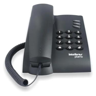 Imagem de Telefone Intelbras Pleno C/ Fio, S/ Chave De Bloqueio, Preto - 4080051