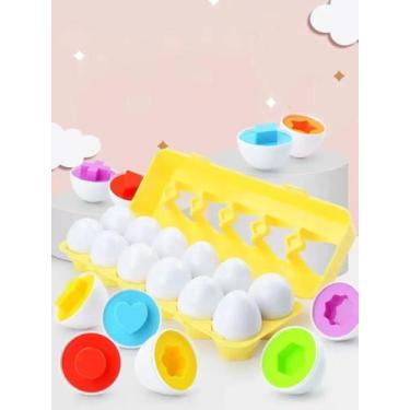 Imagem de Brinquedos Educativos Montessori Para Bebês, Quebra-Cabeça De Ovos Com