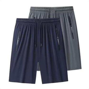 Imagem de Kit 2 Bermudas Masculina Treino Verão Com Bolsos Musculação - WEBMS, A