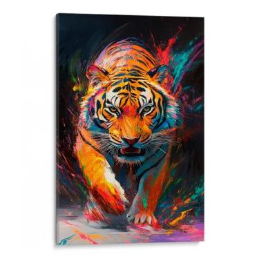 Imagem de Quadro decorativo Caminhar do Tigre - Art Canvas, 200 x 130 cm, Borda 