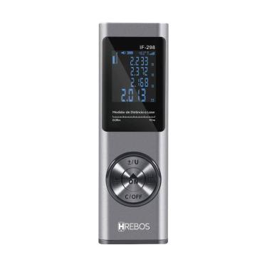 Imagem de Trena Laser Hrebos If-298 Digital 80m Nível Eletrônico