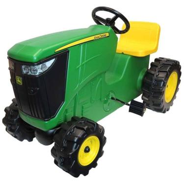 Imagem de Trator Infantil com Assento Ajustável e Volante Funcional John Deere para Crianças de 18 a 36 meses, Verde
