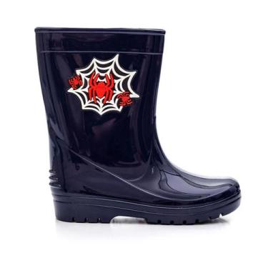Imagem de Bota Galocha Menino Infantil Luelua Spiderman Aranha 40524 Azul, 27.28