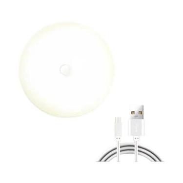 Imagem de Luminária De Cabeceira Recarregável Com Sensor De Movimento Branco Que