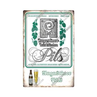 Imagem de Placa De Metal Vintage Da Marca De Cerveja Alemã Putuo Para Decoração 