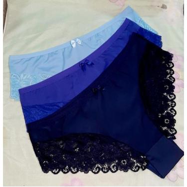 Imagem de Kit 3 Calcinha Plus size Adulto Microfibra Calcinha Para Senhora - RMI