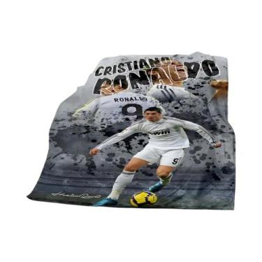 Imagem de Cobertor Estampado De Futebol CR7, Quente, Macio E Confortável, Para P