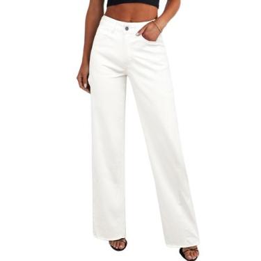 Imagem de Calça PRETTYGARDEN Pantalona Cintura Alta Branca 12