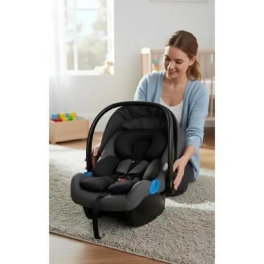 Imagem de Almofada Bebê Conforto Universal - Preto Seguro e Confortáve - Congrat