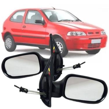 Imagem de Par Retrovisor Palio Strada Fire 2 Portas 2001 2002 2003 com controle 