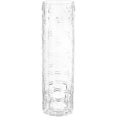 Imagem de VASO DECORATIVO ENFEITE PLANTA CILINDRO VIDRO 50x13x13cm TRANSPARENTE