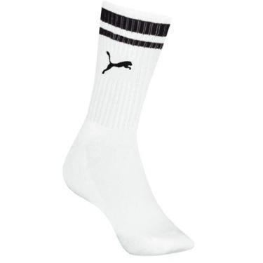 Imagem de Meia Puma Esportiva Cano Longo 4695.001, Branco, 34/39