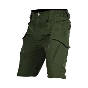Imagem de Bermudas Cargo Masculinas De Secagem Rápida, Táticas, Com Múltiplos Bo